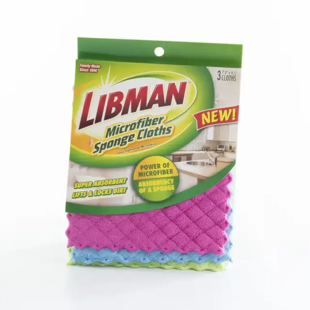LIBMAN ESPONJA MICRO FIBRA (3 Pack - AZUL, ROJA, VERDE)
